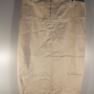 Express Corset Front Khaki Pencil Skirt Size 2 Fully Lined High Rise Front